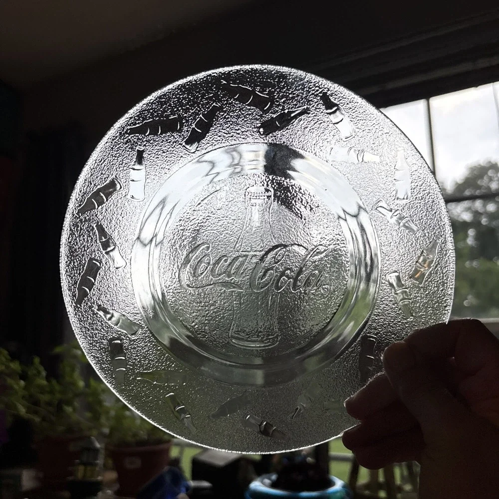 Coca Cola Frosted Glass 7.75